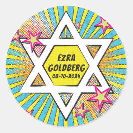 Strips Stripboek Bar Mitzvah Davidster Ronde Sticker