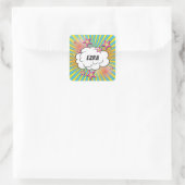 Strips Stripboek Bar of Bat Mitzvah Persoonlijk Vierkante Sticker (Tas)