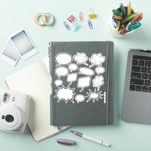 Strips Teken Je Eigen Coole Spreekwolkestickers Sticker (iPad Cover)