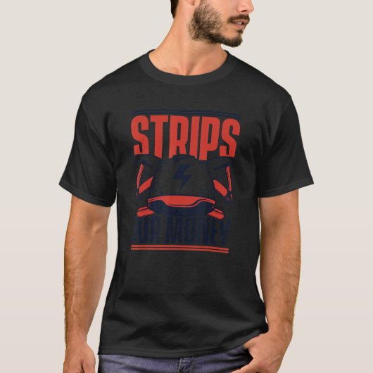Strips voor elektronische geldtechnici t-shirt (Voorkant)