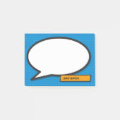 Stripsboek Aangepaste naam Spraakballon Blauw Post-it® Notes (Voorkant)