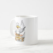 Stripsch Vogel Scheepswerf Arbeider Koffiemok (Voorkant links)
