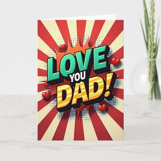 Stripsgewijs vadersdag kaart (Voorkant)