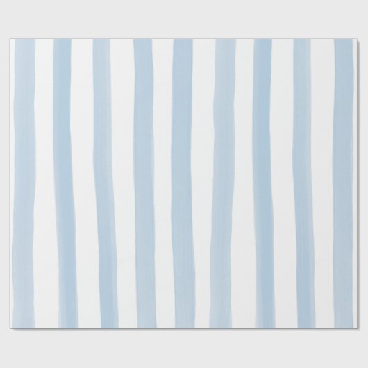 Stripspatroon voor blauwe en witte Waterverf Cadeaupapier (Vlak)