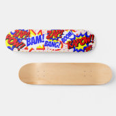 Stripspeechballonnen Kleurrijke Stippen Persoonlijk Skateboard (Horizontaal)