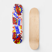 Stripspeechballonnen Kleurrijke Stippen Persoonlijk Skateboard (Voorkant)