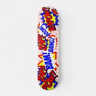 Stripspeechballonnen Kleurrijke Stippen Persoonlijk Skateboard