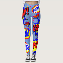 Stripspratbubbles met kleurrijke stippen leggings