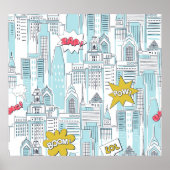 Stripstad:  patroon poster (Voorkant)