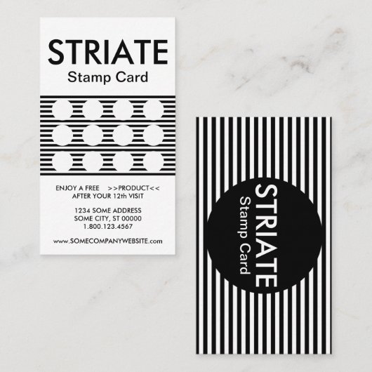 stripstempel visitekaartje (Voorkant / Achterkant)