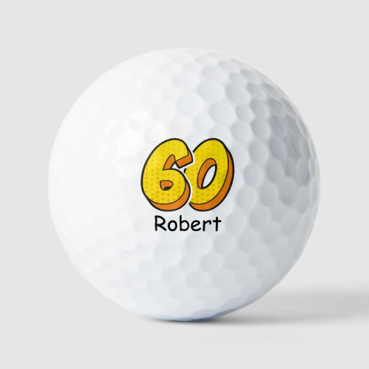 Stripstijl 60e verjaardag Golfer Gift - Grappig Golfballen (Voorkant)