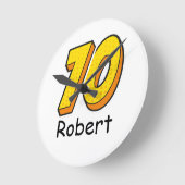 Stripstijl 70ste verjaardag Golfer Gift - Grappig Ronde Klok (Hoek)