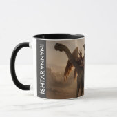 Stripstijl Inanna met dinosaurus Mok (Links)