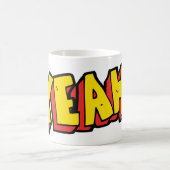 Stripstijl Ja Tekst Grafisch in Vet Geel Koffiemok (Center)