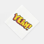 Stripstijl Ja Tekst Grafisch in Vet Geel Servet (Hoek)