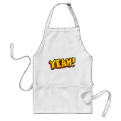 Stripstijl Ja Tekst Grafisch in Vet Geel Standaard Schort (Voorkant)