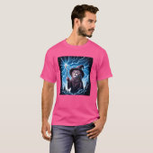 Stripstijl Kitten Lover Grappige Reactie Wizard Ca T-shirt (Voorkant volledig)