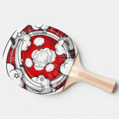 Stripstijl Red Fight Clouds Tafeltennisbatje (Zijkant)