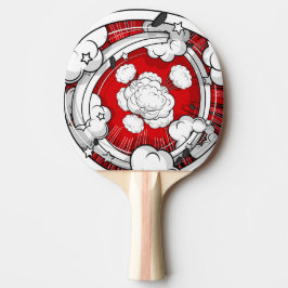 Stripstijl Red Fight Clouds Tafeltennisbatje
