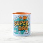 Stripstijl Super Dad Graphic Mok (Midden)