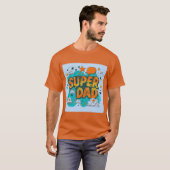 Stripstijl Super Dad Graphic T-shirt (Voorkant volledig)