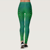 Stripte collectie - fluorescerende groene trilling leggings (Achterkant)