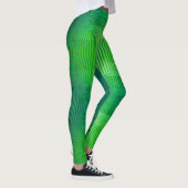 Stripte collectie - fluorescerende groene trilling leggings (Rechts)