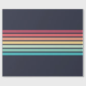Stripte Retro Stripes Patroon Cadeaupapier (Vlak)