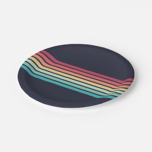 Stripte Retrostrips Papieren Bordje (Gekanteld)