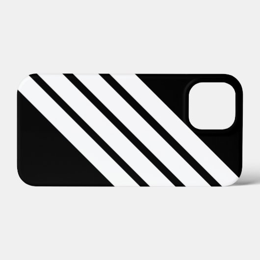 Stripte strepen met zwarte en witte retro Case-Mate iPhone case (Achterkant (horizontaal))