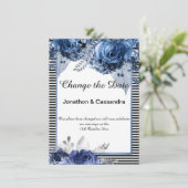 STRIPTE ZWARTE BLAUWE GRENSVERANDERING DATUM (Staand voorkant)