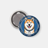 Stripteken Akita Inu-liefhebber Cadeau Magneet (Voorkant / Achterkant)