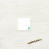striptekenfilm lachende haai mint blauw groene oce post-it® notes (Op bureau)