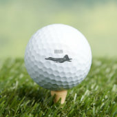 Striptekening van gevechtsvliegtuig golfballen (Insitu Shirt)