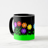  striptekenkleuren cartoons gras mok (Voorkant links)