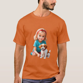striptekenstijl inkt verf close-up van een schatti t-shirt