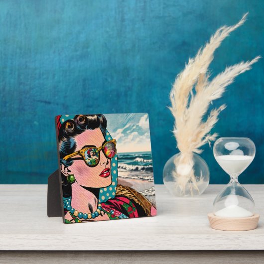 Striptekenstijl Kunst | Vrouw die Hula-danseres be Fotoplaat (Insitu)