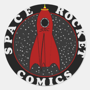 stripverhaal logo ronde sticker