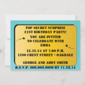 Stripverhaal stijl top secret surprise kaart (Achterkant)