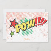  stripverhaal Super Hero Party nodigt uit Kaart (Achterkant)