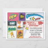  stripverhaal Super Hero Party Uitnodigen Kaart (Voorkant)