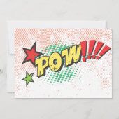  stripverhaal Super Hero Party Uitnodigen Kaart (Achterkant)