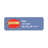 Stripverhaal Superheld Etiket (Voorkant)