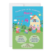 Stripverhaal Varken Thema uitnodiging. Kinderfeest