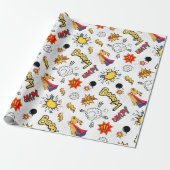 Stripverhaalpatroon Cadeaupapier (Uitgerold)