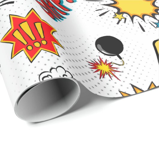 Stripverhaalpatroon Cadeaupapier (Rol Hoek)