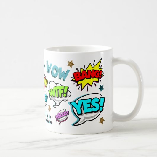 Stripverhalen Spraakbubbels Koffiemok (Rechts)