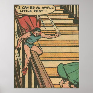 stripverhalen uit de jaren vijftig van de gouden poster