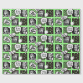 Stripversie Uw Gezicht Wrapping Papier (Vlak)