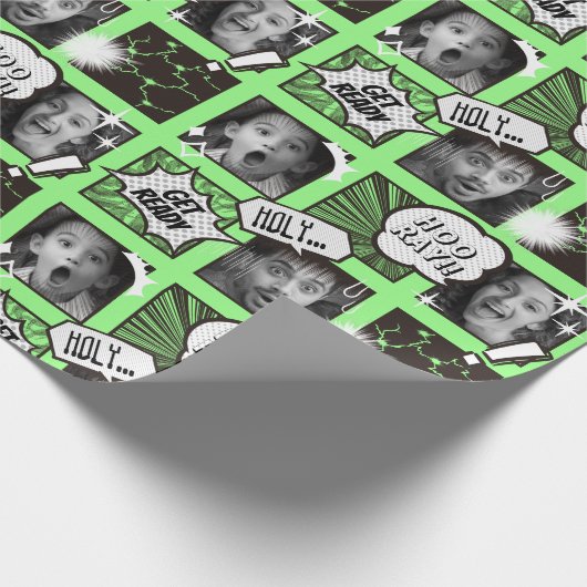 Stripversie Uw Gezicht Wrapping Papier (Hoek)